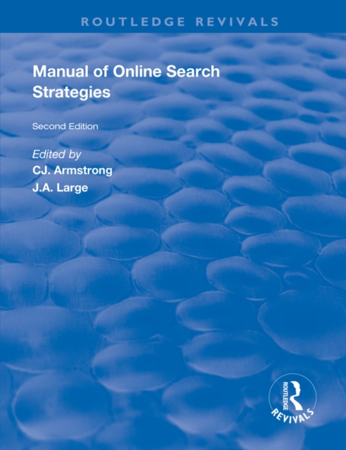 Manual of Online Search Strategies, PDF eBook