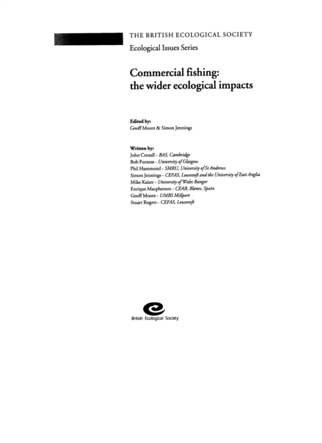 Commerical Fishing : The Wider Ecological Impacts, PDF eBook