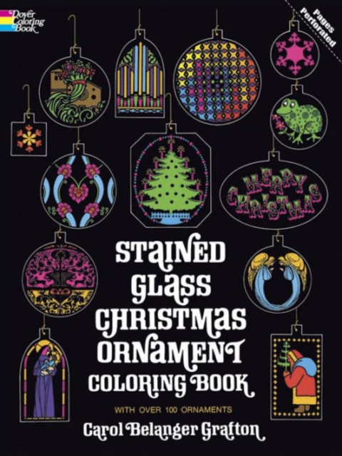 Stained Glass Christmas Ornament Coloring Book, Other merchandise Book