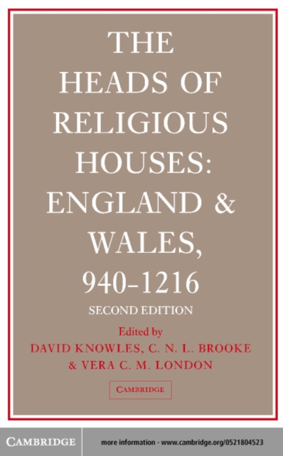 Heads of Religious Houses, PDF eBook