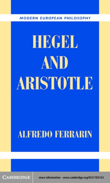 Hegel and Aristotle, PDF eBook