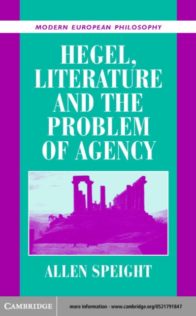 Hegel, Literature, and the Problem of Agency, PDF eBook
