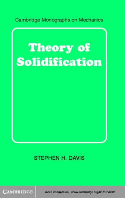 Theory of Solidification, PDF eBook