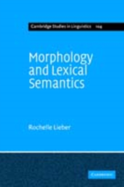 Morphology and Lexical Semantics, PDF eBook