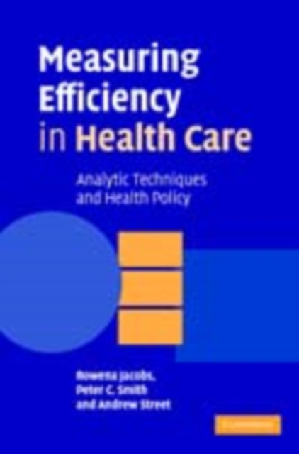 Measuring Efficiency in Health Care : Analytic Techniques and Health Policy, PDF eBook