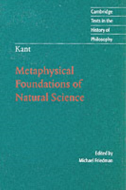 Kant: Metaphysical Foundations of Natural Science, PDF eBook