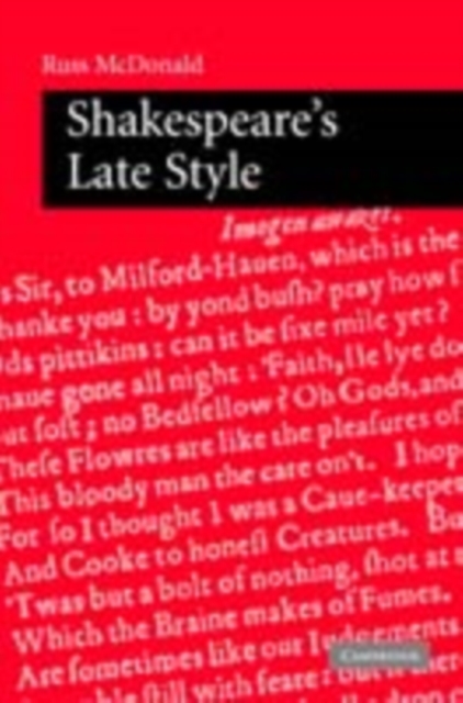 Shakespeare's Late Style, PDF eBook