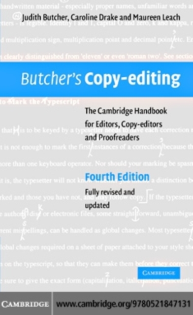 Butcher's Copy-editing : The Cambridge Handbook for Editors, Copy-editors and Proofreaders, PDF eBook