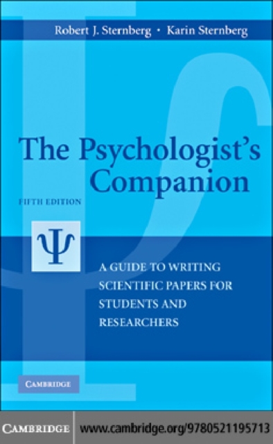 Psychologist's Companion : A Guide to Writing Scientific Papers for Students and Researchers, PDF eBook