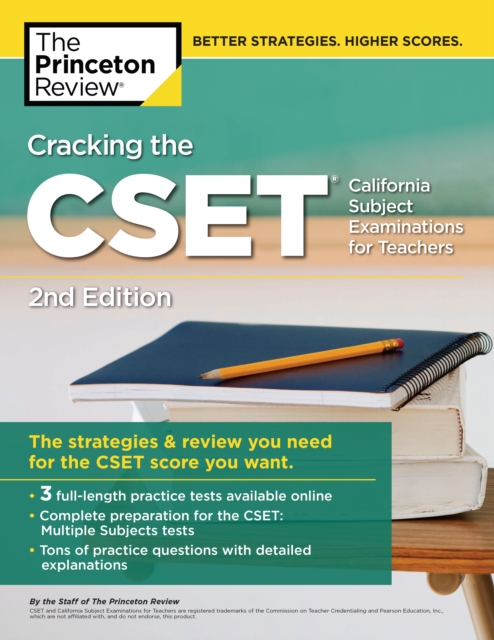 Cracking the CSET (California Subject Examinations for Teachers), Paperback / softback Book