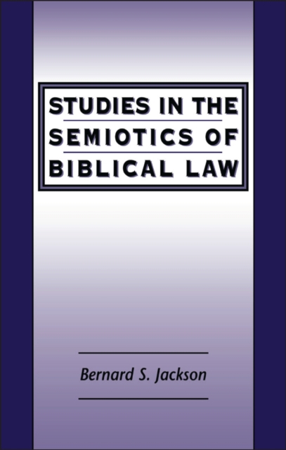 Studies in the Semiotics of Biblical Law, PDF eBook