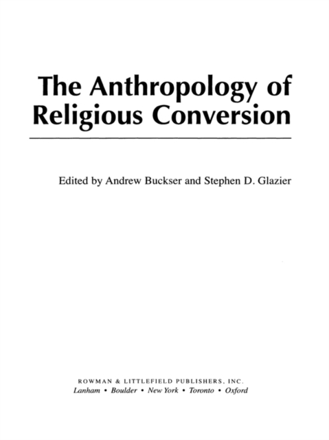 Anthropology of Religious Conversion, EPUB eBook