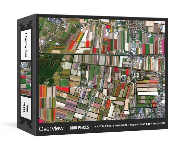 Overview Puzzle : A 1000-Piece Jigsaw featuring Dutch Tulip Fields from Overview: Jigsaw Puzzles for Adults, Jigsaw Book