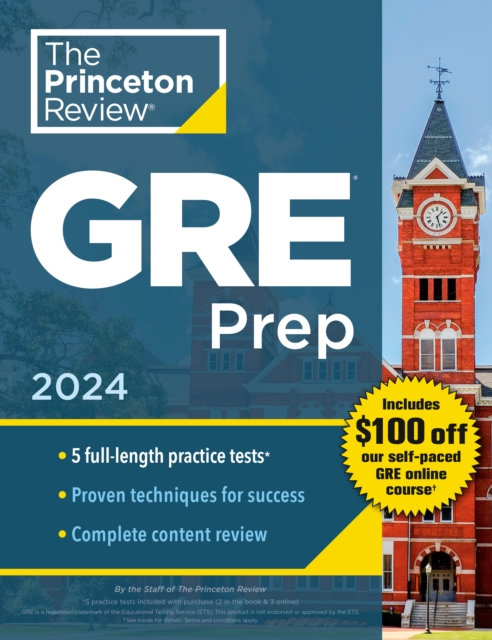 Princeton Review GRE Prep, 2024, Paperback / softback Book