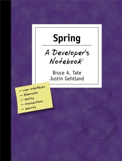 Spring: A Developer's Notebook, EPUB eBook