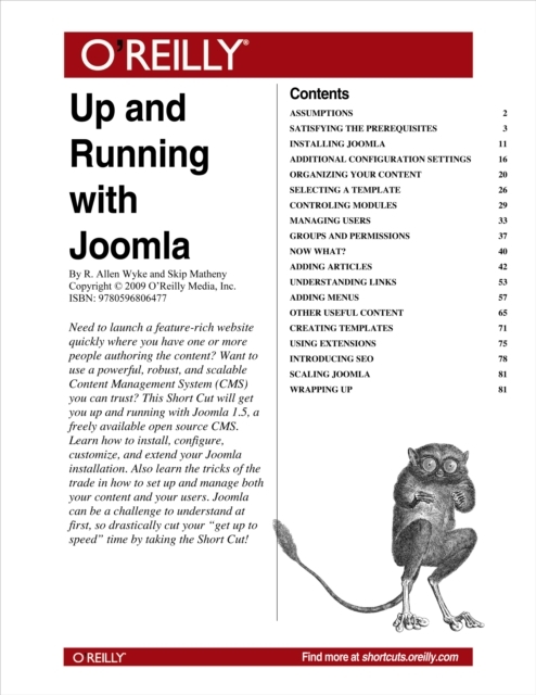 Up and Running with Joomla, PDF eBook
