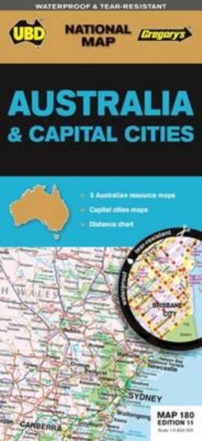 Australia & Cities Map 180 11th ed (waterproof), Sheet map, folded Book