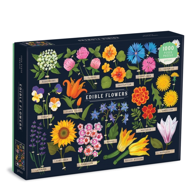 Edible Flowers 1000 Piece Puzzle, Jigsaw Book