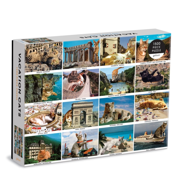 Vacation Cats 1500 Piece Puzzle, Jigsaw Book