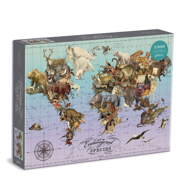 Wendy Gold Endangered Species 1500 Piece Puzzle, Jigsaw Book