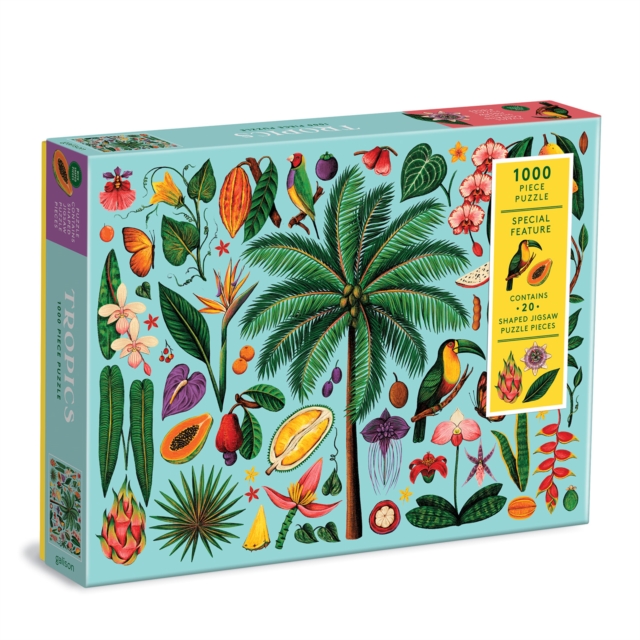 Tropics 1000 Piece Puzzle with Shaped Pieces, Jigsaw Book