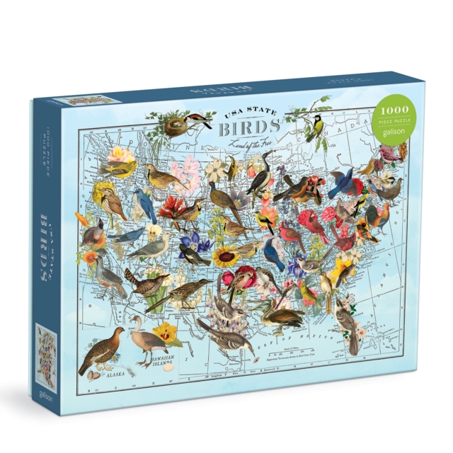 Wendy Gold State Birds 1000 Piece Puzzle, Jigsaw Book