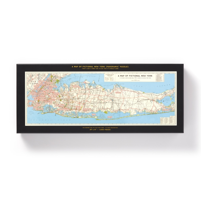 NYC Map 1,000 Piece Panoramic Puzzle, Jigsaw Book