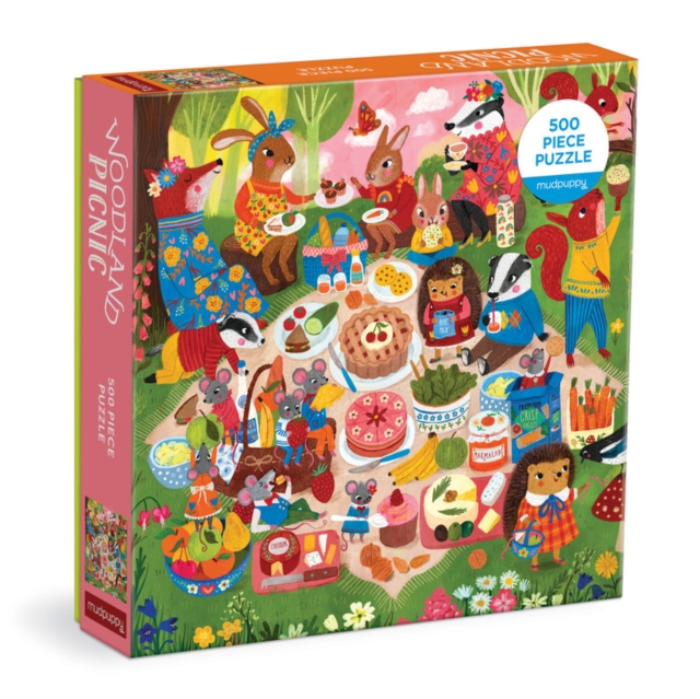 Woodland Picnic 500 Piece Family Puzzle, Jigsaw Book