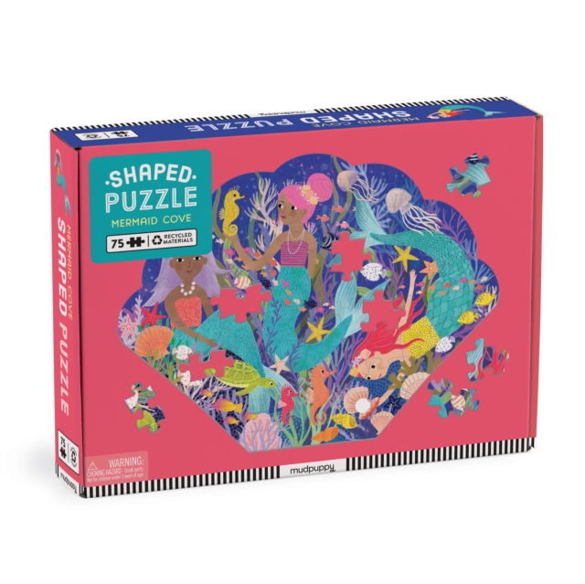 Mermaid Cove 75 Piece Shaped Scene puzzle, Jigsaw Book