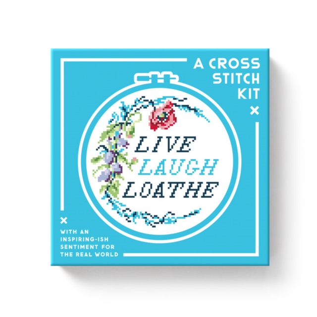 Live Laugh Loathe Cross Stitch Kit, Kit Book