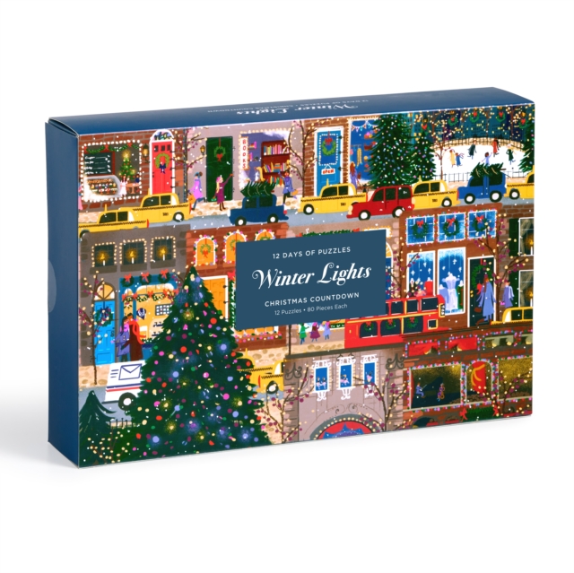 Joy Laforme Winter Lights 12 Days of Puzzles Holiday Countdown, Jigsaw Book