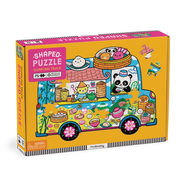 Dumpling Truck 75 Piece Shaped Scene Puzzle, Jigsaw Book