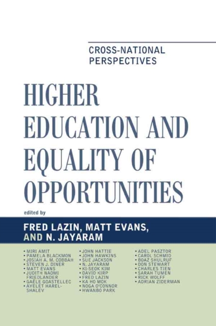 Higher Education and Equality of Opportunity : Cross-National Perspectives, EPUB eBook