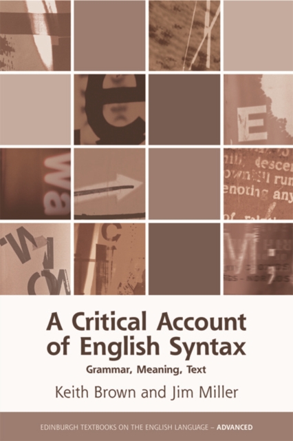 A Critical Account of English Syntax : Grammar, Meaning, Text, EPUB eBook