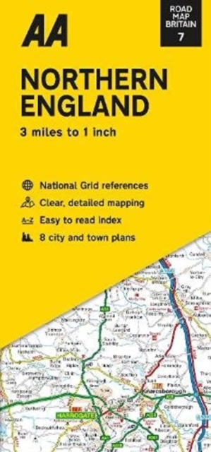 Road Map Northern England, Sheet map, folded Book