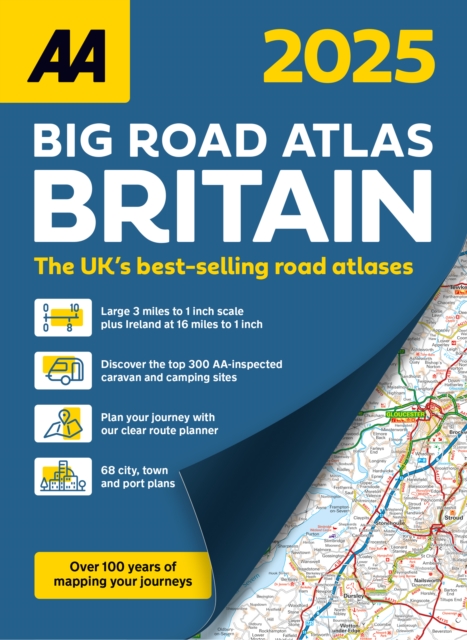 AA Big Road Atlas Britain 2025, Spiral bound Book