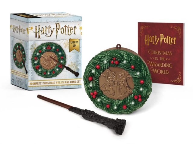Harry Potter: Hogwarts Christmas Wreath and Wand Set : Lights Up!, Multiple-component retail product Book