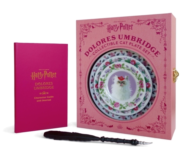 Harry Potter: Dolores Umbridge Collectible Cat Plate Set, Multiple-component retail product Book