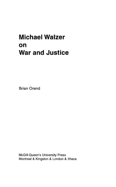 Michael Walzer on War and Justice, PDF eBook