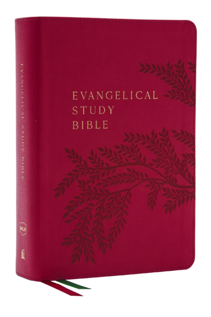 Evangelical Study Bible: Christ-centered. Faith-building. Mission-focused. (NKJV, Pink Leathersoft, Red Letter, Large Comfort Print), Leather / fine binding Book