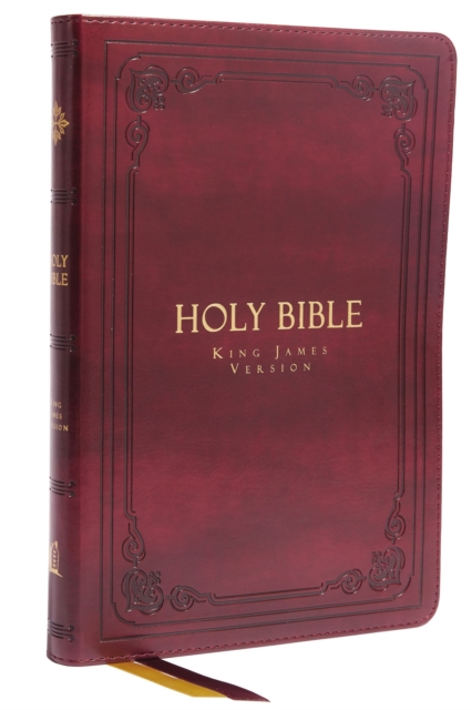 KJV Holy Bible: Large Print Thinline, Vintage Series, Burgundy Leathersoft, Red Letter, Comfort Print : King James Version, Leather / fine binding Book