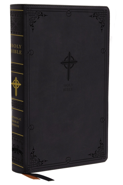 NABRE, New American Bible, Revised Edition, Catholic Bible, Large Print Edition, Leathersoft, Black, Thumb Indexed, Comfort Print : Holy Bible, Leather / fine binding Book