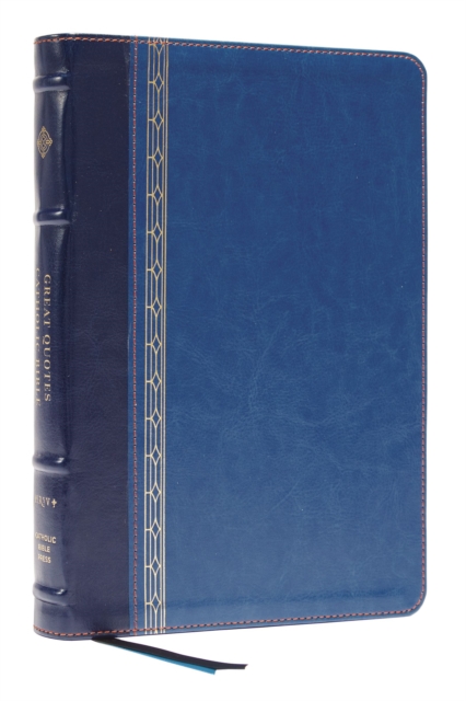 NRSVCE, Great Quotes Catholic Bible, Leathersoft, Blue, Comfort Print : Holy Bible, Leather / fine binding Book