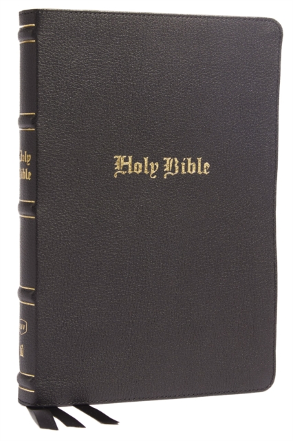 KJV, Thinline Bible, Large Print, Genuine Leather, Black, Red Letter, Comfort Print : Holy Bible, King James Version, Leather / fine binding Book