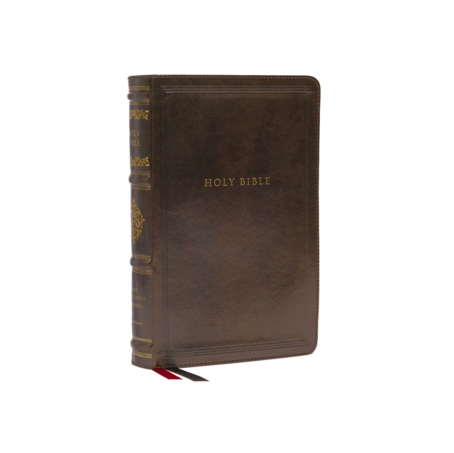 NKJV, Personal Size Reference Bible, Sovereign Collection, Leathersoft, Brown, Red Letter, Comfort Print : Holy Bible, New King James Version, Leather / fine binding Book