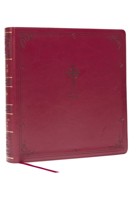 NABRE XL, Catholic Edition, Leathersoft, Burgundy, Comfort Print : Holy Bible, Leather / fine binding Book