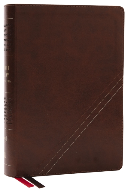 NKJV, Word Study Reference Bible, Leathersoft, Brown, Red Letter, Thumb Indexed, Comfort Print : 2,000 Keywords that Unlock the Meaning of the Bible, Leather / fine binding Book