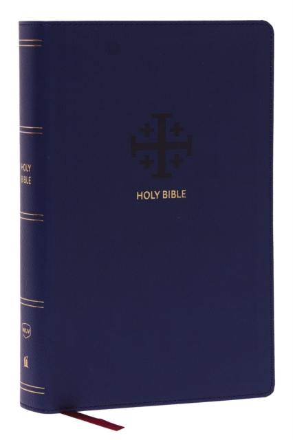 NKJV, End-of-Verse Reference Bible, Personal Size Large Print, Leathersoft, Blue, Red Letter, Thumb Indexed, Comfort Print : Holy Bible, New King James Version, Leather / fine binding Book