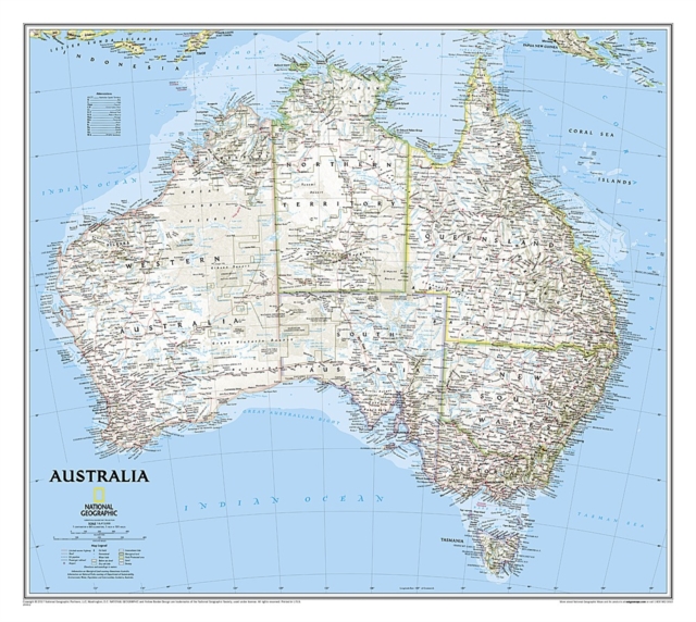 Australia Classic, Laminated : Wall Maps Continents, Sheet map Book