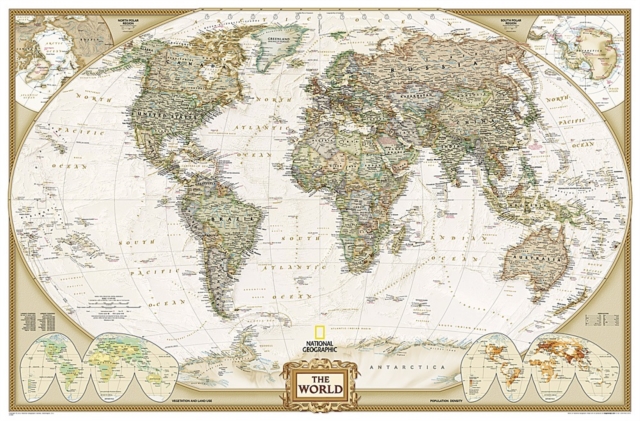 World Executive, Enlarged &, Tubed : Wall Maps World, Sheet map, rolled Book